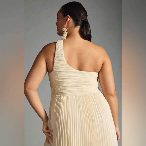Anthropologie Forever That Girl One-Shoulder Pleated Maxi Dress - Picture 4 of 13